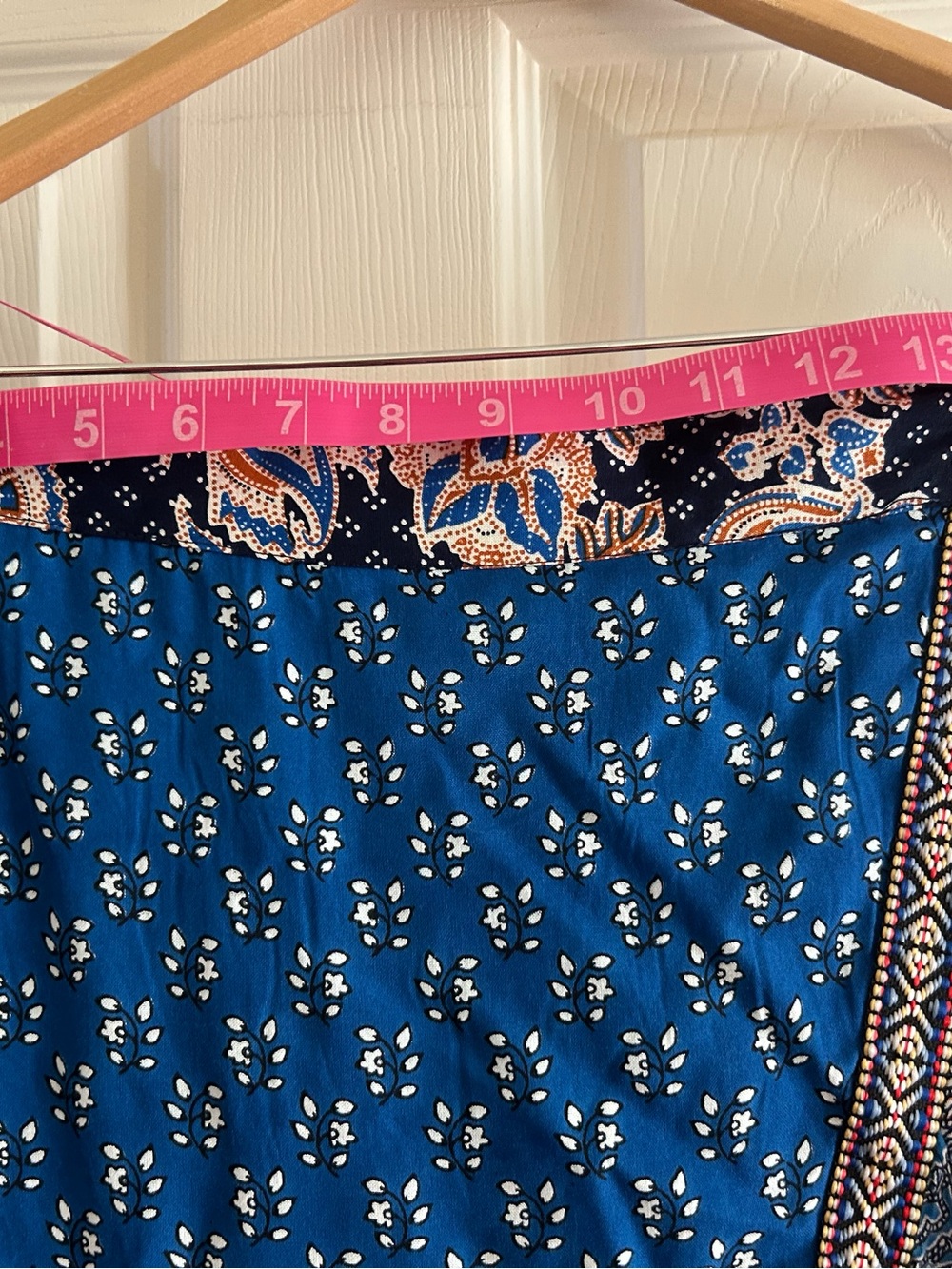 Christian Siriano Blue Paisley ruffled tiered Maxi Skirt - Picture 5 of 8